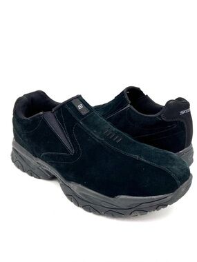 Skechers Sparta 2.0 Corbino Mens Black Suede Slip On Sneaker US Size 12 Wide